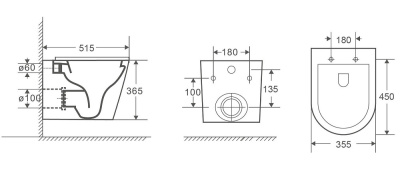 Унитаз с инсталляцией WeltWasser AMBERG 506 + SALZBACH 043 MT-BL + AMBERG RD-CR