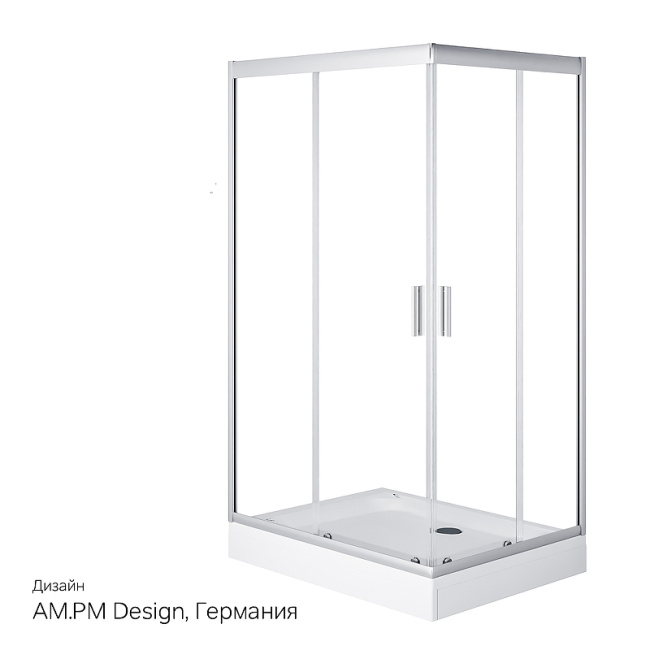 AM.PM Gem 120x90 W90G-404-120290-MT профиль Хром матовый стекло прозрачное без поддона