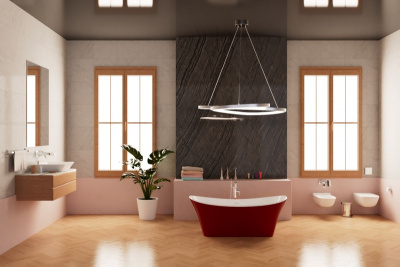 Frank F6104 White/Red отдельностоящая Размер:170*75*66 см