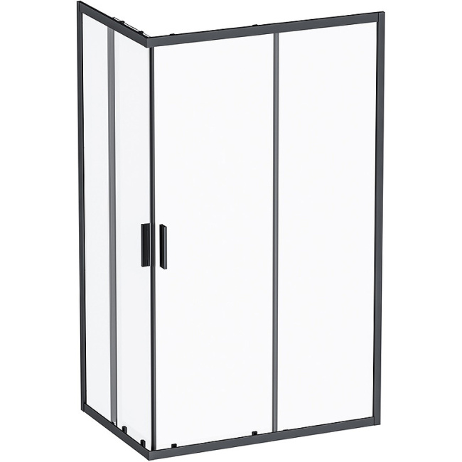 AM.PM Gem S 120х80 W93G-404-120280-BT профиль Черный матовый стекло прозрачное без поддона