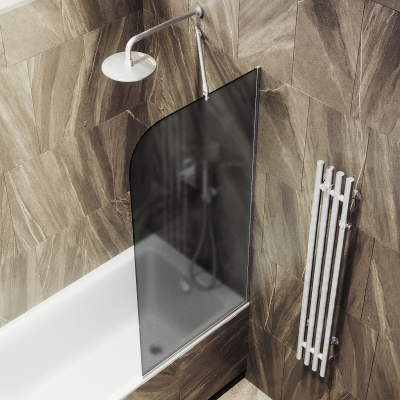 MaybahGlass в узком профиле, 6 мм, Стекло Графит матовый, 34x140 (MGV-129-5у) универсальная