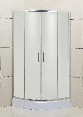 BelBagno Uno 90х90 UNO-195-R-2-90-P-Cr профиль Хром стекло рифленое без поддона