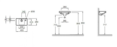 Jacob Delafon Odeon Up E4799G-00 40 см