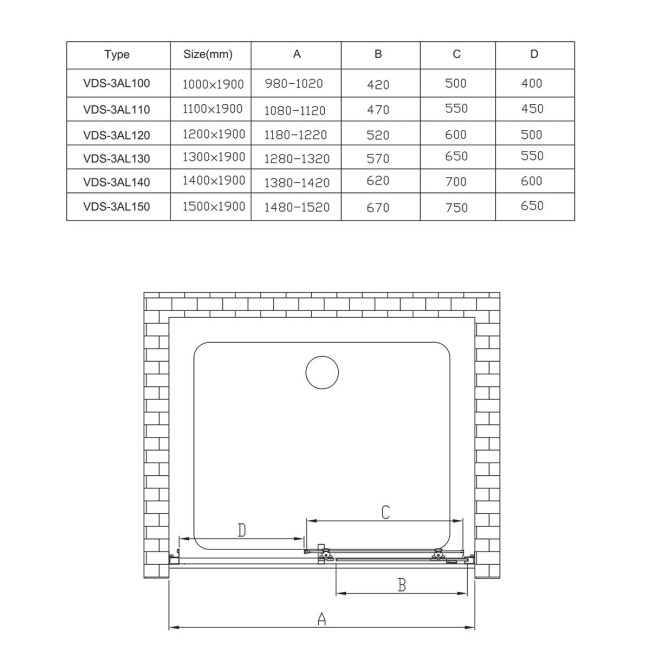 Vincea Alpha VDS-3AL130MT, 1300, хром, стекло текстурное