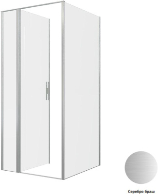 Allen Brau Priority 90x100 3.31026.BA + 3.31047.BA серебро браш без поддона