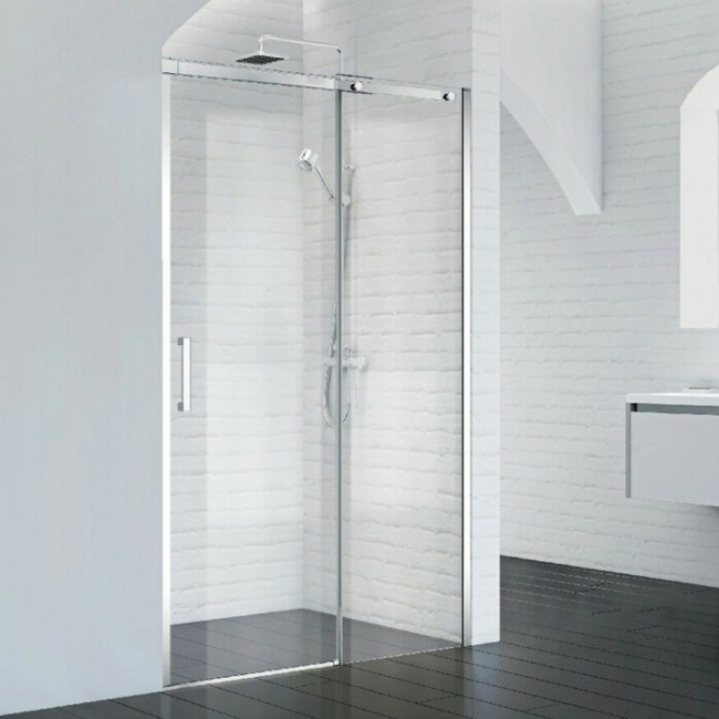 BelBagno Kraft 120 (KRAFT-60/60-C-Cr-R) правая, профиль хром/стекло прозрачное