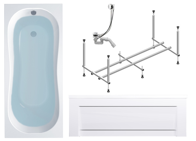 Timo INKA 170x70 (в комплекте слив, фронтальная панель, каркас)