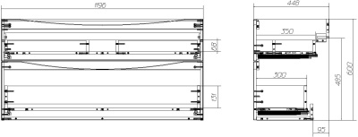 BelBagno Marino 120 см MARINO-H60-1200-2C-SO-BL-P